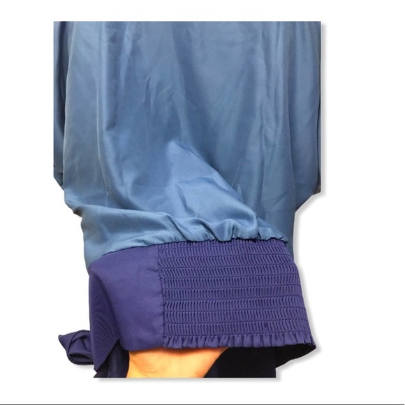 VENUS | Two Tone Blue Chic Detailed Dress - Picture 11 of 12